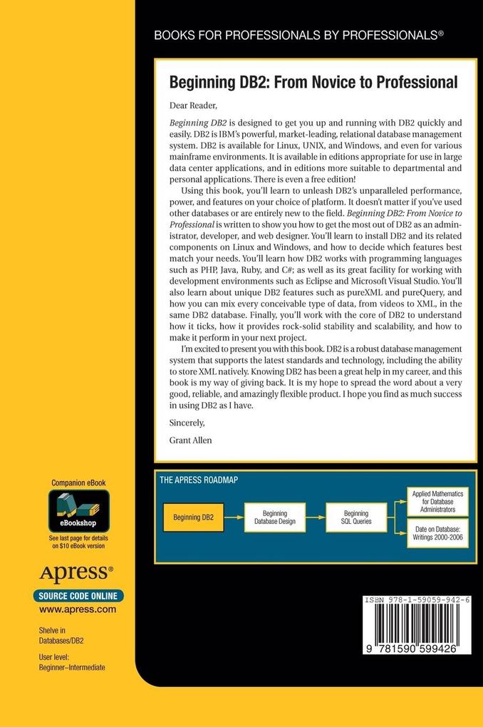 Weitere Ansicht: Beginning DB2 | Grant Allen