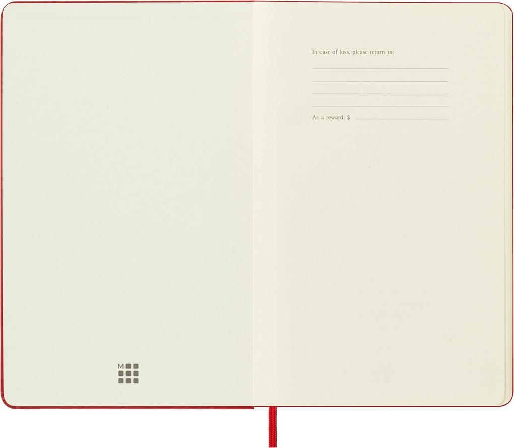 Weitere Ansicht: Moleskine Notizbuch, L/A5, Blanko, Hard Cover, Scharlachrot