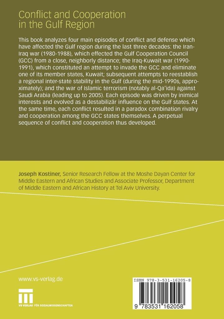 Weitere Ansicht: Conflict and Cooperation in the Gulf Region | Joseph Kostiner