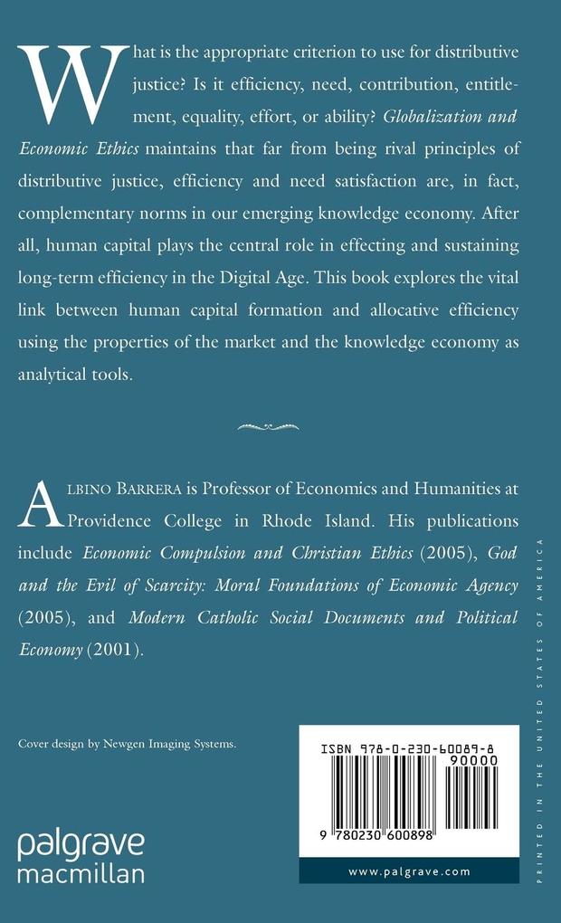 Weitere Ansicht: Globalization and Economic Ethics | A. Barrera, Albino Barrera