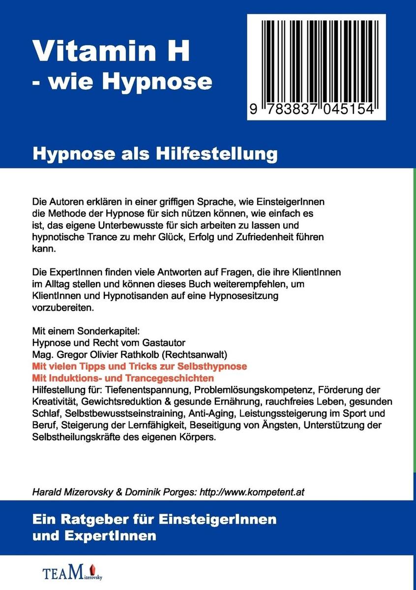 Weitere Ansicht: Vitamin H - wie Hypnose | Harald Mizerovsky, Dominik Porges