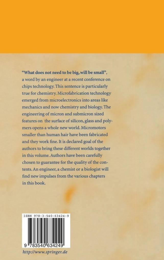 Weitere Ansicht: Microsystem Technology in Chemistry and Life Sciences