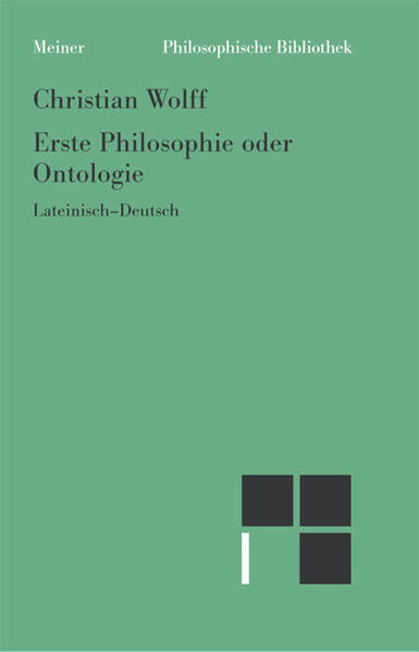 Produktbild: Erste Philosophie oder Ontologie | Christian Wolff