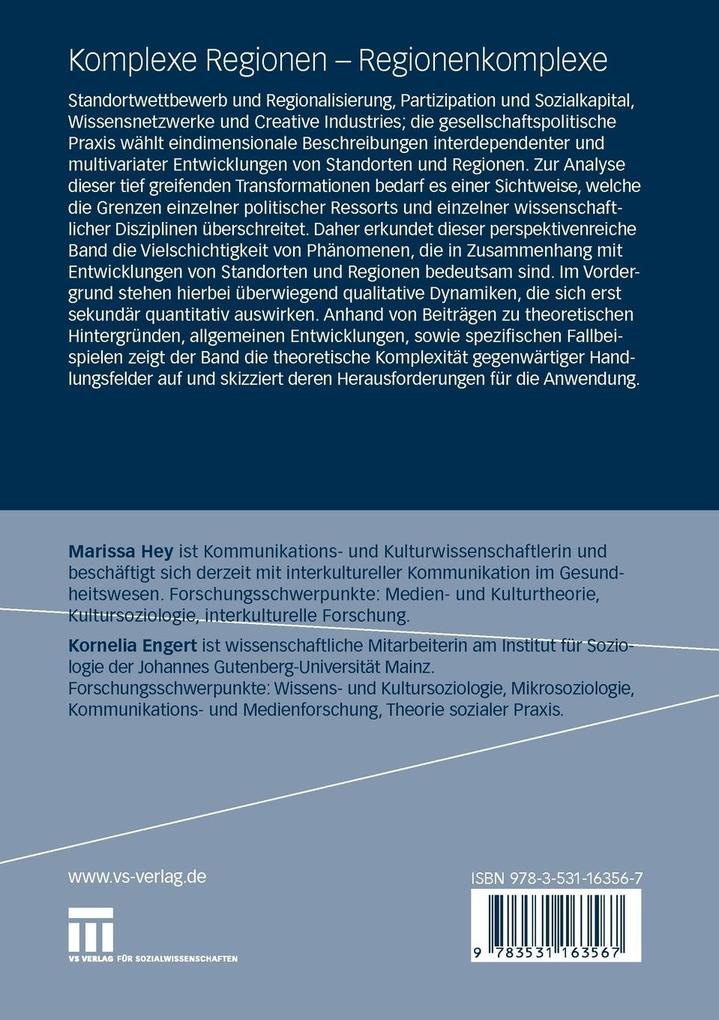 Weitere Ansicht: Komplexe Regionen - Regionenkomplexe