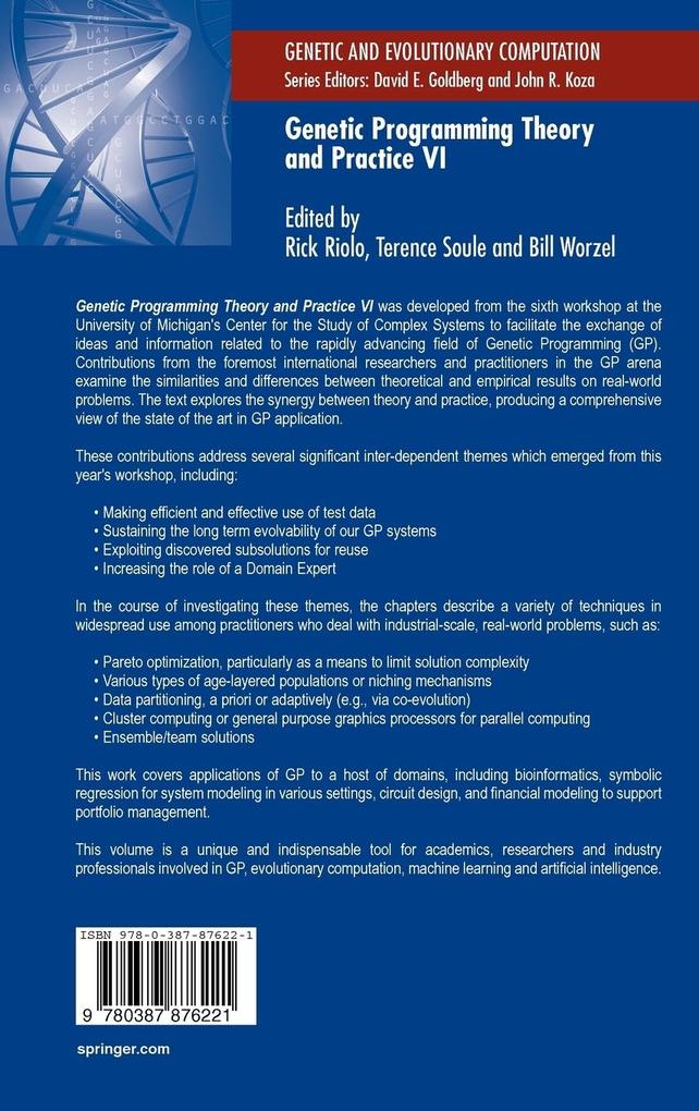 Weitere Ansicht: Genetic Programming Theory and Practice VI