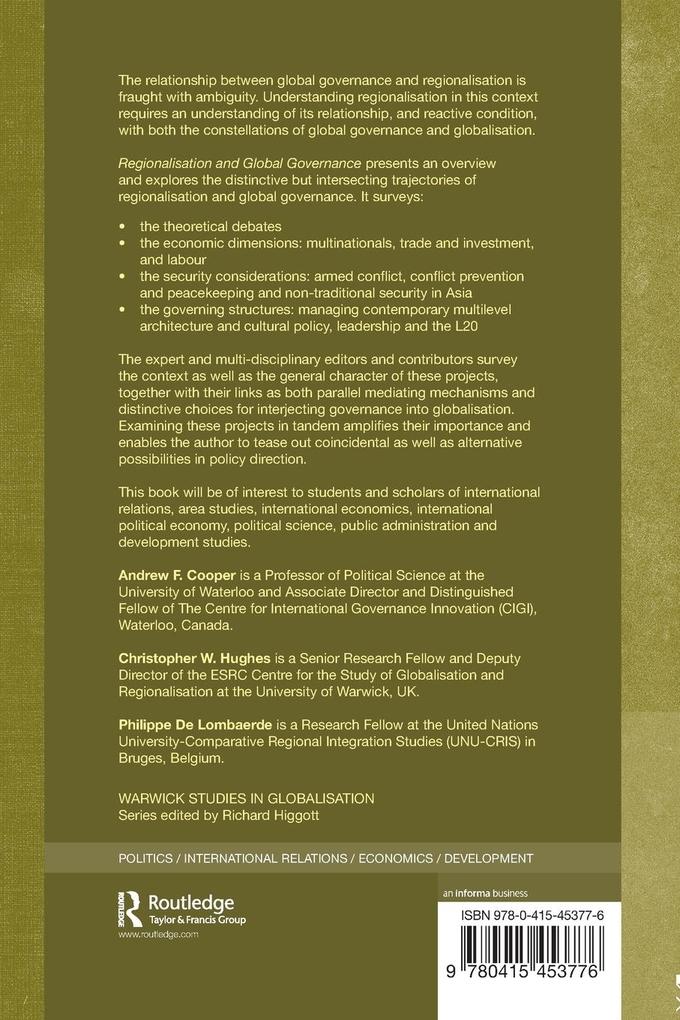 Weitere Ansicht: Regionalisation and Global Governance