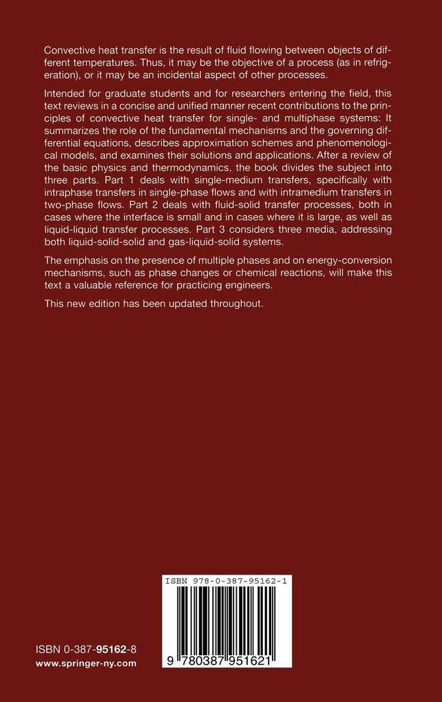Weitere Ansicht: Principles of Convective Heat Transfer | Massoud Kaviany