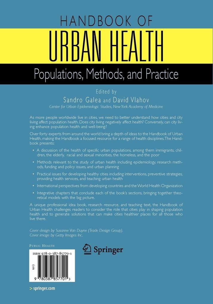Weitere Ansicht: Handbook of Urban Health