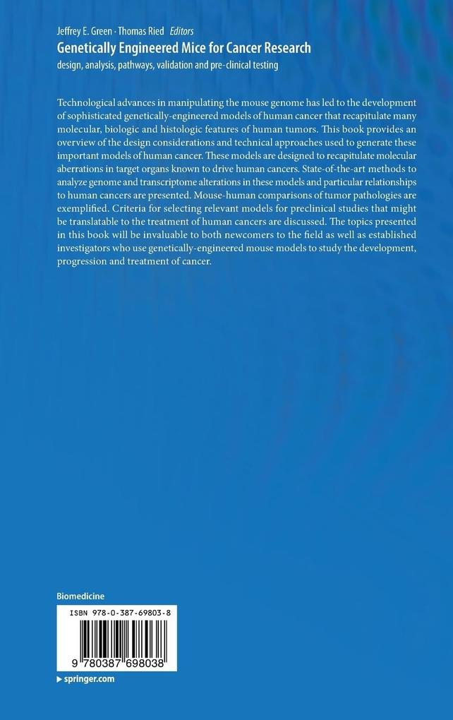 Weitere Ansicht: Genetically Engineered Mice for Cancer Research