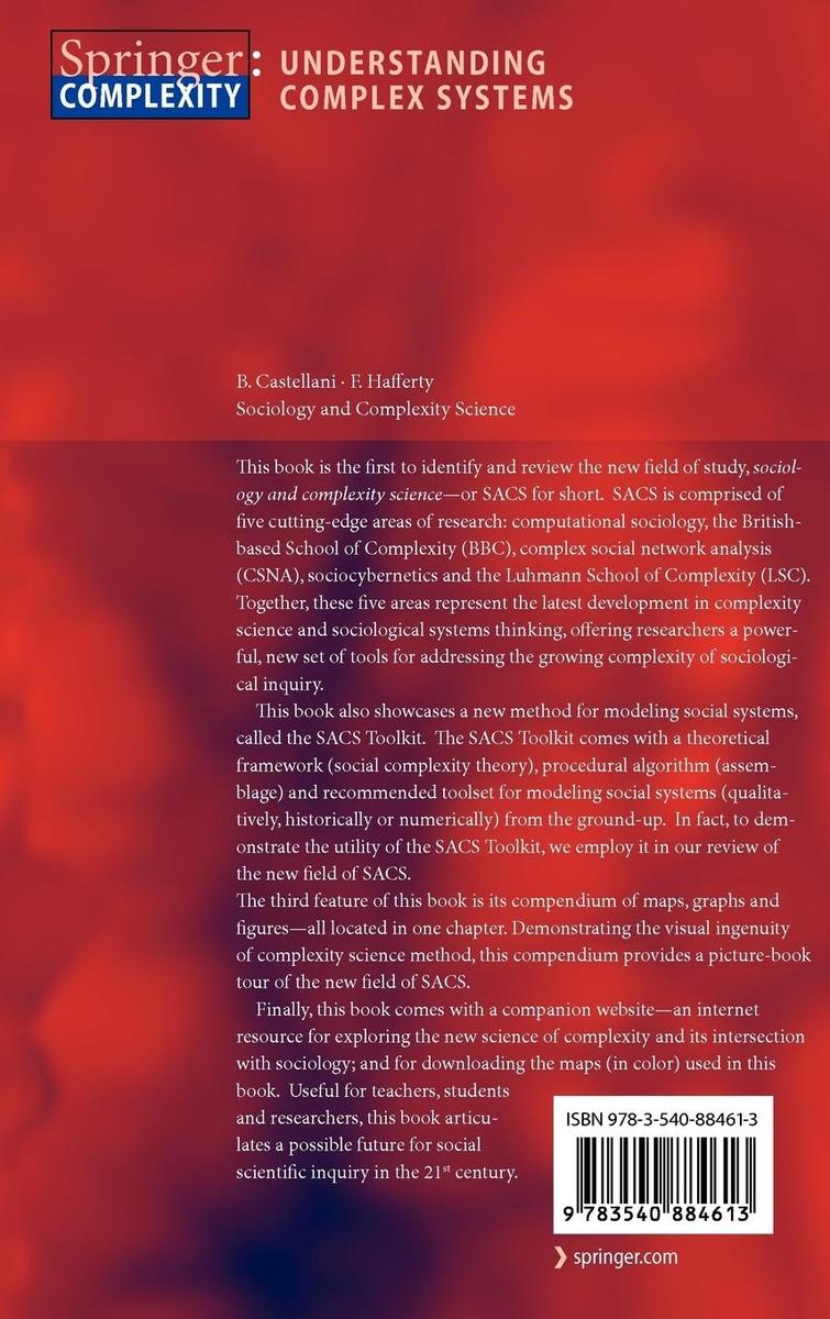 Weitere Ansicht: Sociology and Complexity Science | Brian Castellani, Frederic William Hafferty