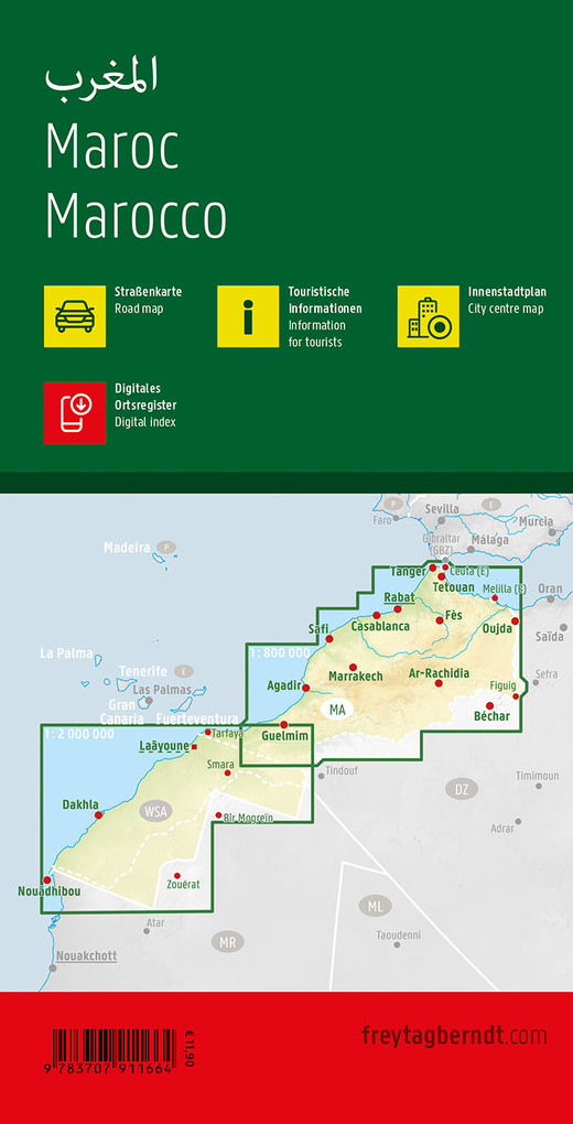 Weitere Ansicht: Marokko 1 : 800 000 / 1 : 2 000 000. Autokarte