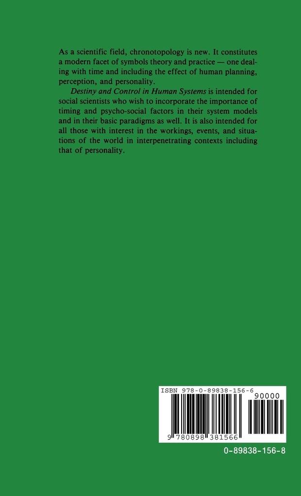 Weitere Ansicht: Destiny and Control in Human Systems | C. Musés