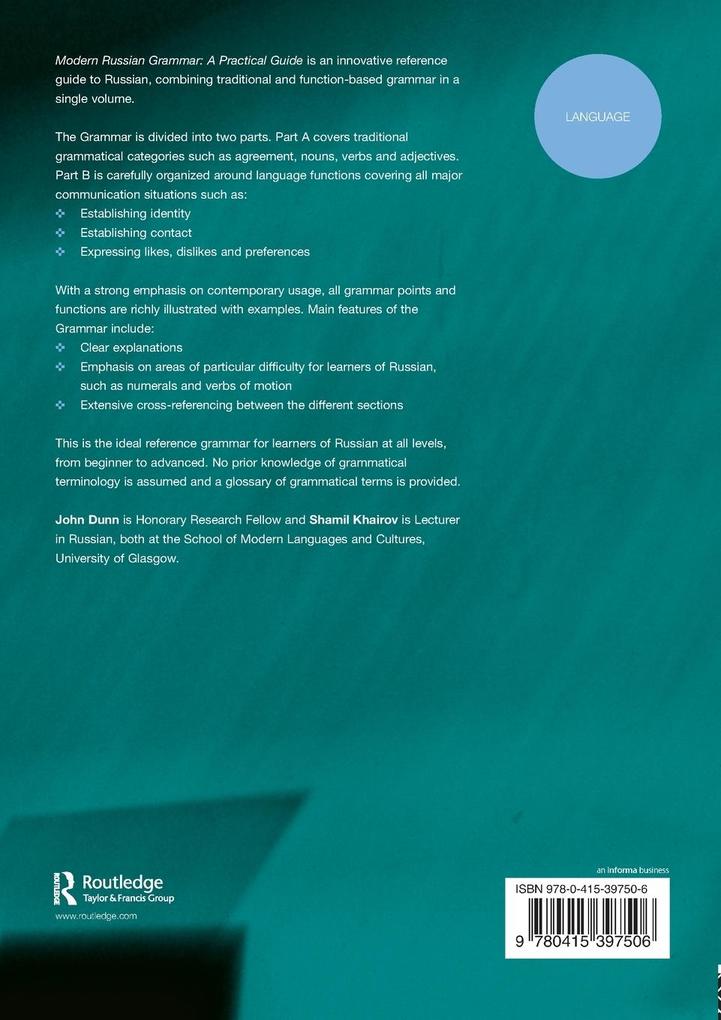 Weitere Ansicht: Modern Russian Grammar | John Dunn, Shamil Khairov