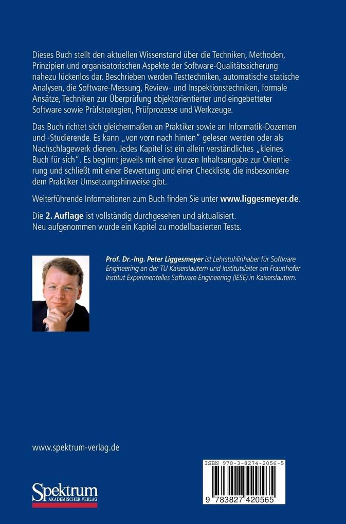 Weitere Ansicht: Software-Qualität | Peter Liggesmeyer