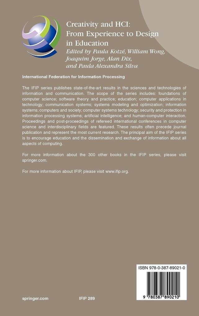 Weitere Ansicht: Creativity and Hci: From Experience to Design in Education
