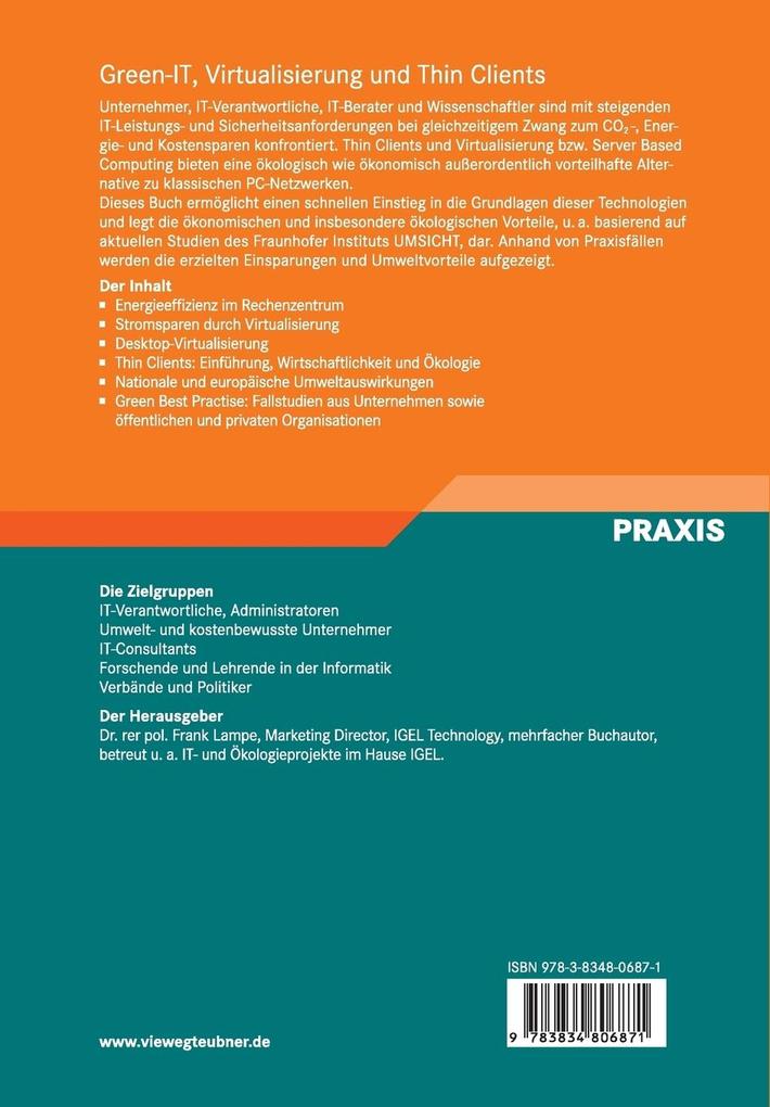 Weitere Ansicht: Green-IT, Virtualisierung und Thin Clients | Frank Lampe