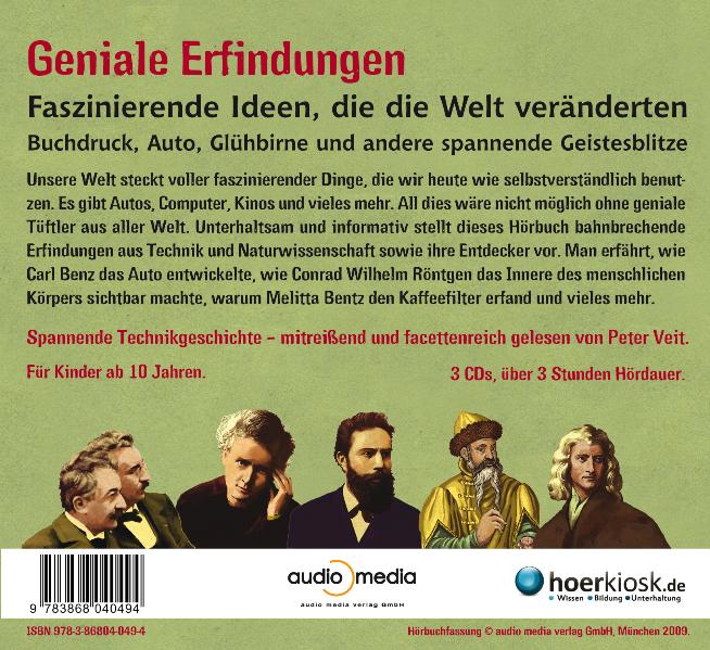 Weitere Ansicht: Geniale Erfindungen: Faszinierende Ideen, die die Welt veränderten - Buchdruck, Auto, Glühbirne und andere spannende Geistesblitze | Manon Baukhage