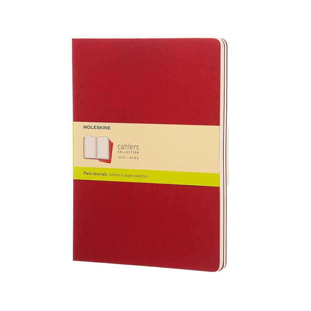 Weitere Ansicht: Moleskine Cahier Pocket Plain Red Cover XL. 3er Pack