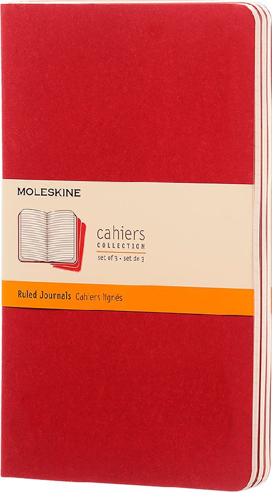 Produktbild: Moleskine Cahier Pocket Ruled Red Cover L. 3er Pack