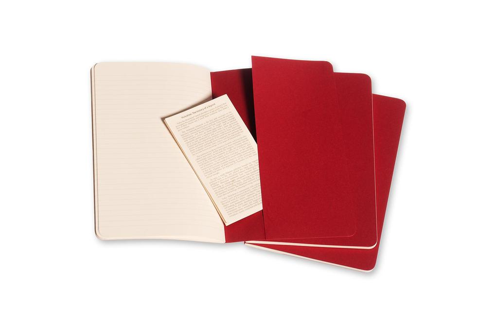 Weitere Ansicht: Moleskine Cahier Pocket Ruled Red Cover L. 3er Pack