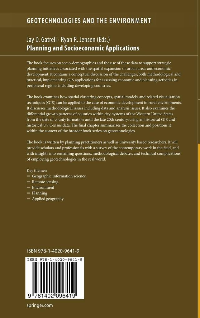 Weitere Ansicht: Planning and Socioeconomic Applications