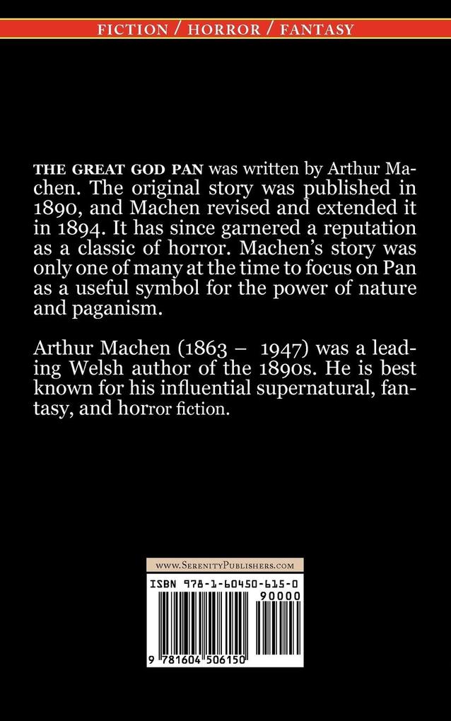 Weitere Ansicht: The Great God Pan | Arthur Machen