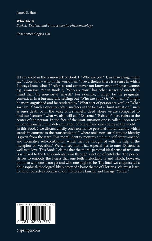 Weitere Ansicht: Who One Is | J.G. Hart, James G. Hart