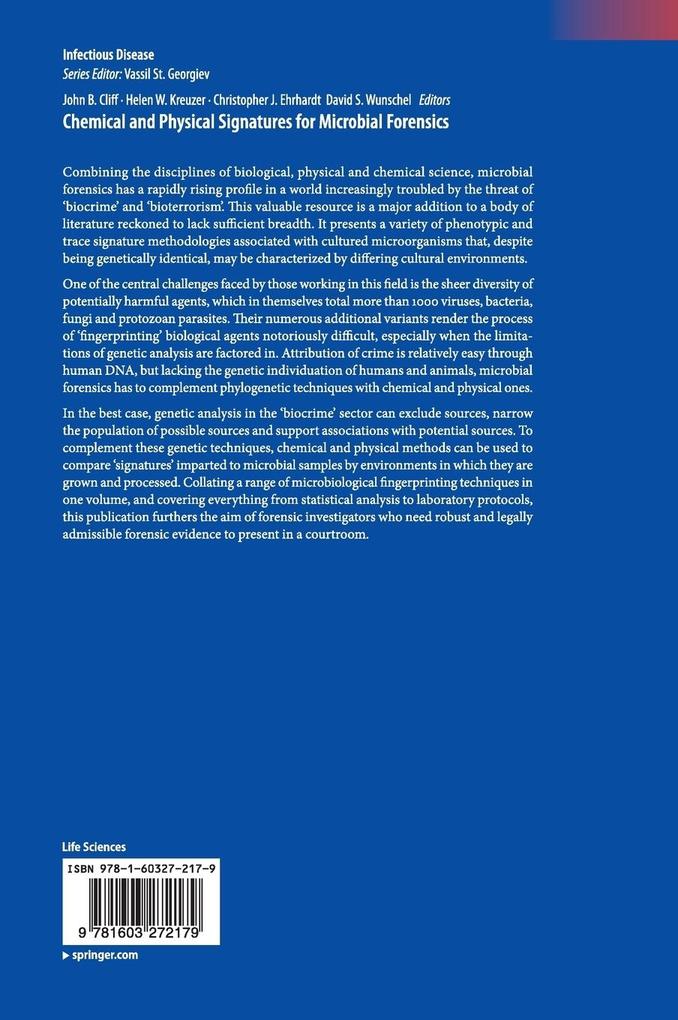 Weitere Ansicht: Chemical and Physical Signatures for Microbial Forensics