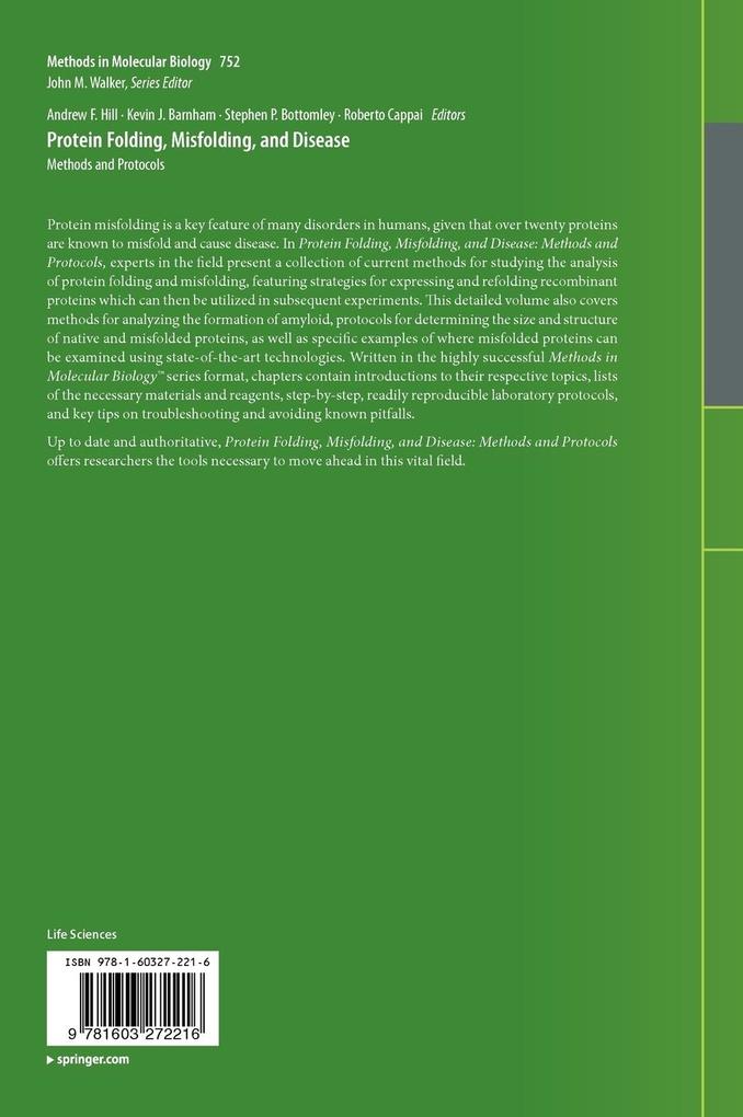 Weitere Ansicht: Protein Folding, Misfolding, and Disease