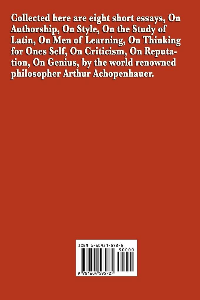 Weitere Ansicht: The Art of Literature | Arthur Schopenhauer