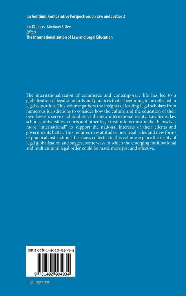 Weitere Ansicht: The Internationalization of Law and Legal Education