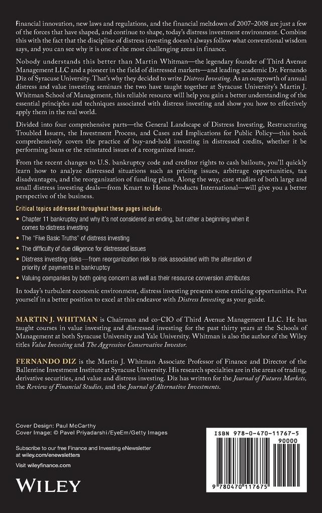 Weitere Ansicht: Distress Investing | Martin J Whitman, Fernando Diz