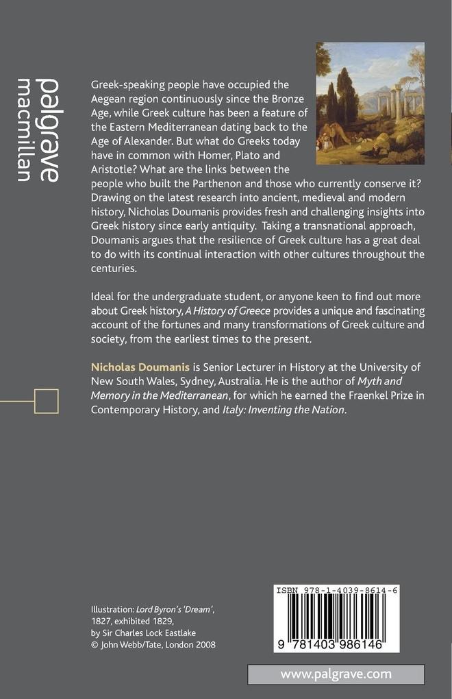 Weitere Ansicht: A History of Greece | Nicholas Doumanis