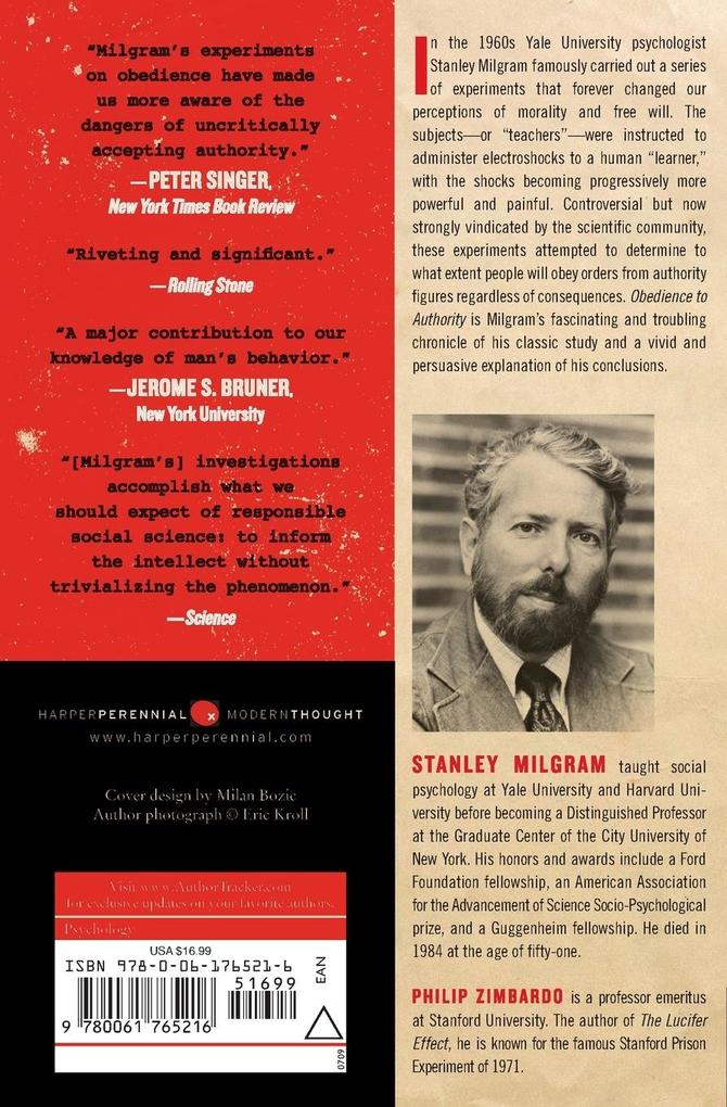 Weitere Ansicht: Obedience to Authority | Stanley Milgram