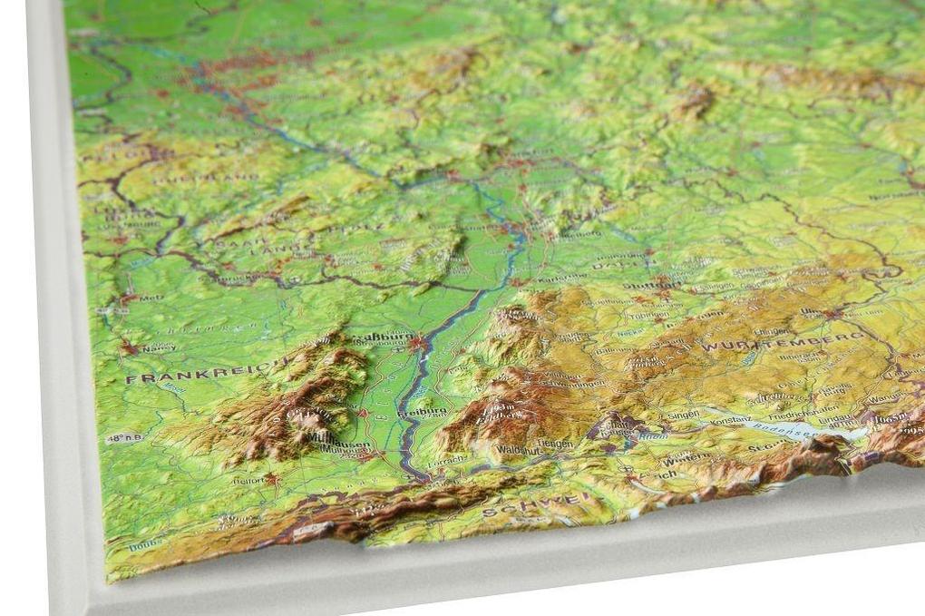 Weitere Ansicht: Reliefkarte Deutschland klein 1 : 2 400 000