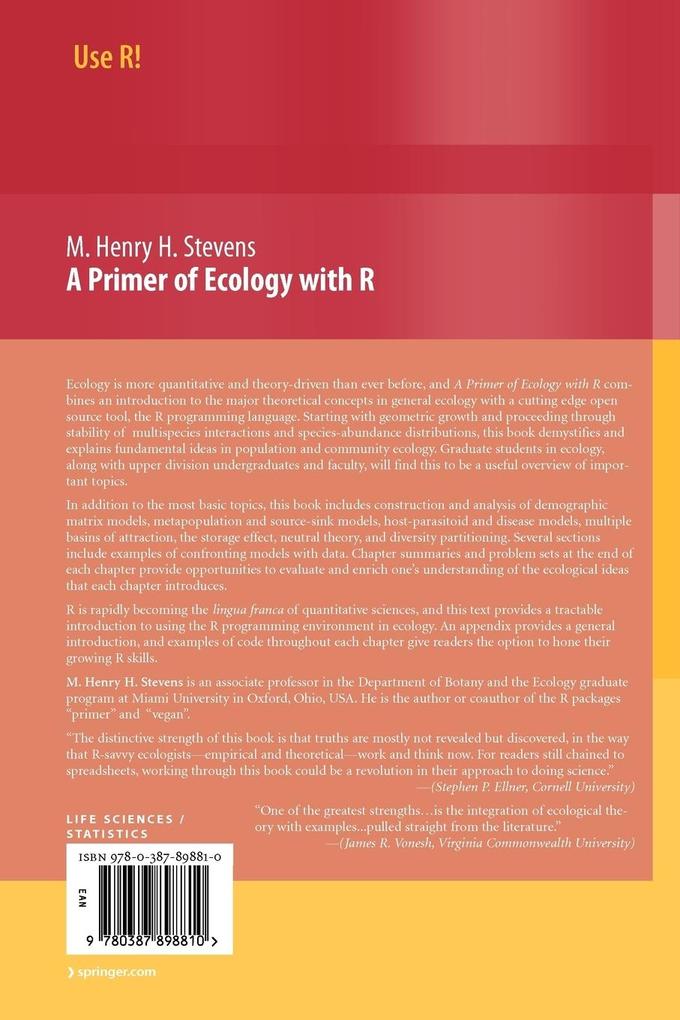 Weitere Ansicht: A Primer of Ecology with R | M. Henry Stevens