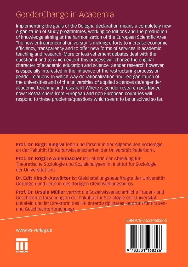 Weitere Ansicht: Gender Change in Academia