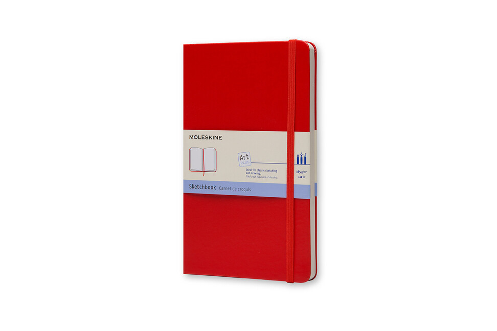 Produktbild: Moleskine Skizzenbuch, L/A5, 165g-Papier, Hard Cover, Rot