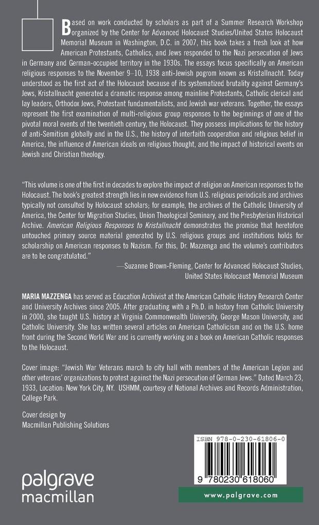 Weitere Ansicht: American Religious Responses to Kristallnacht | M. Mazzenga