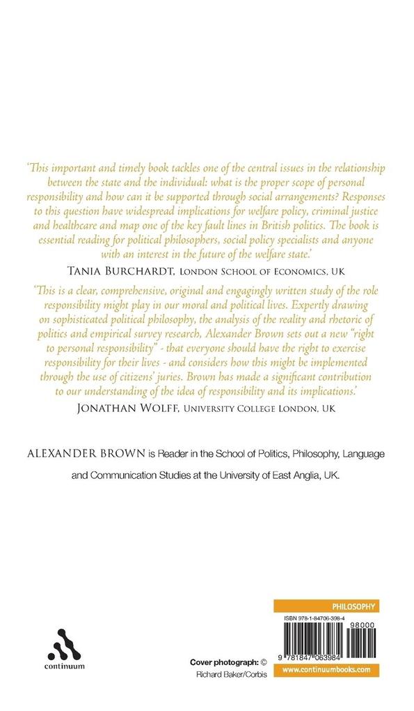 Weitere Ansicht: Personal Responsibility | Alexander Brown