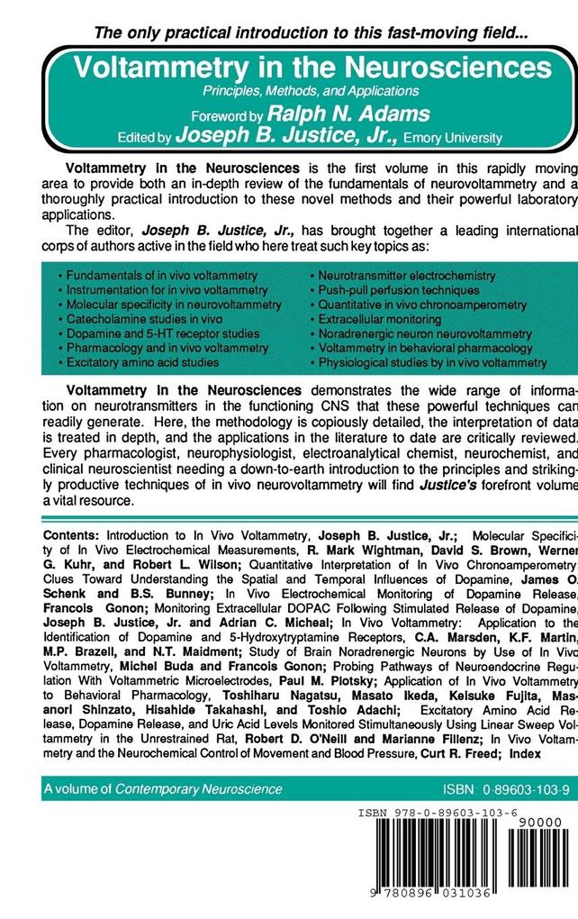 Weitere Ansicht: Voltammetry in the Neurosciences | Jr. Justice, Justice