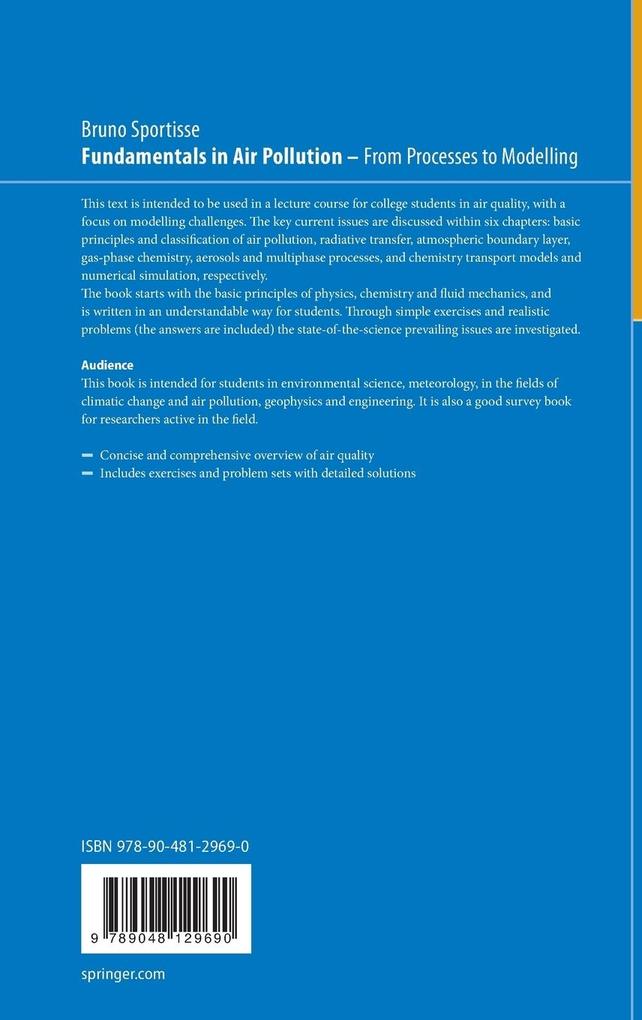 Weitere Ansicht: Fundamentals in Air Pollution | Bruno Sportisse