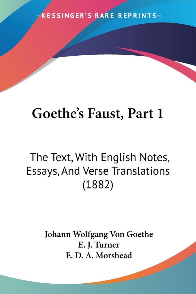 Produktbild: Goethe's Faust, Part 1 | Johann Wolfgang von Goethe