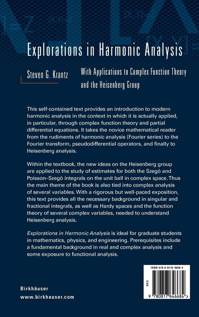 Weitere Ansicht: Explorations in Harmonic Analysis | Steven G Krantz