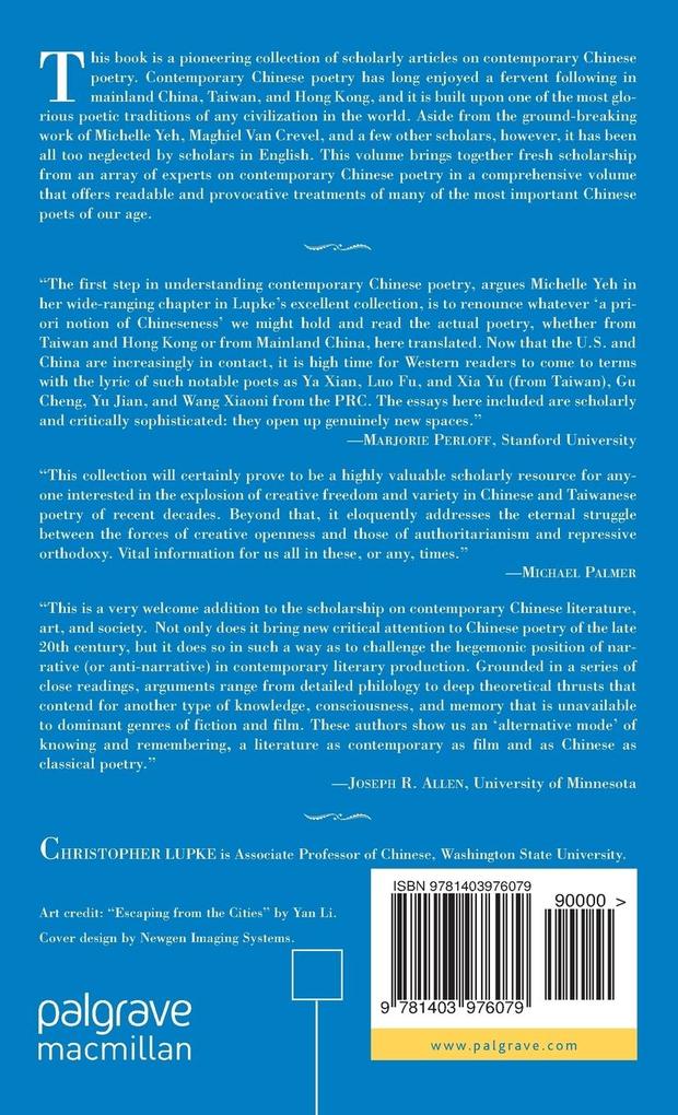 Weitere Ansicht: New Perspectives on Contemporary Chinese Poetry | C. Lupke
