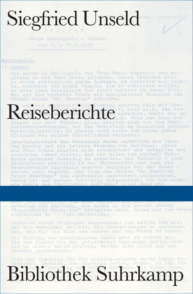 Produktbild: Reiseberichte | Siegfried Unseld