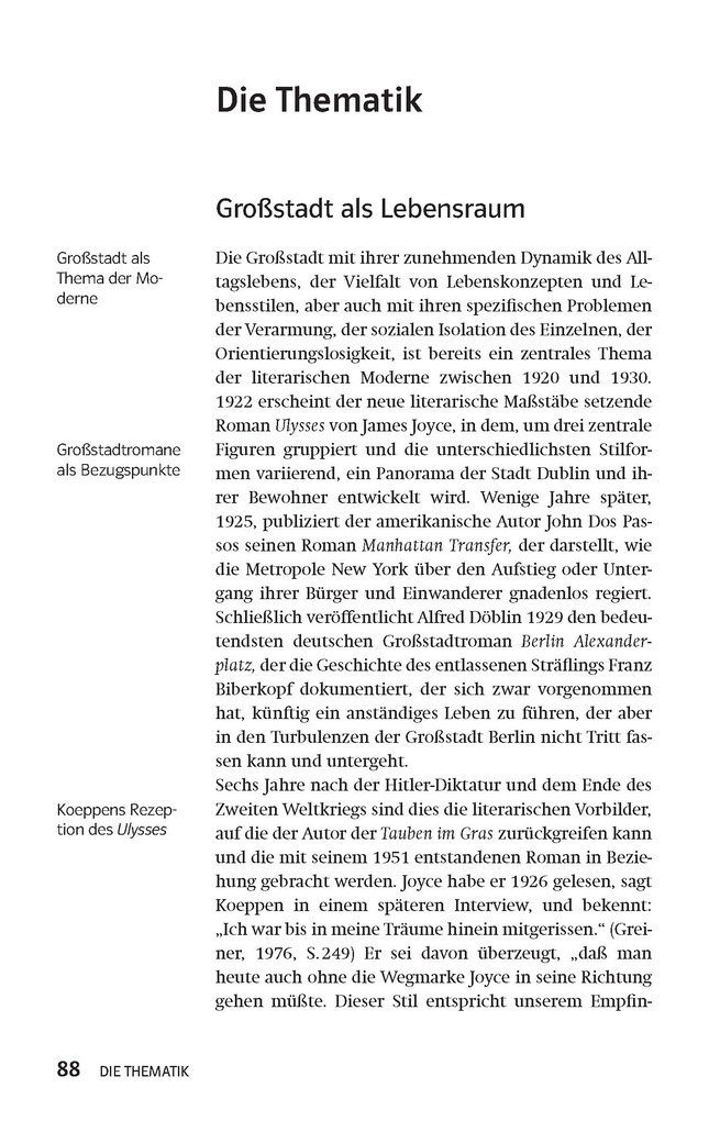 Weitere Ansicht: Lektürehilfen Wolfgang Koeppen "Tauben im Gras" | Hanns-Peter Reisner