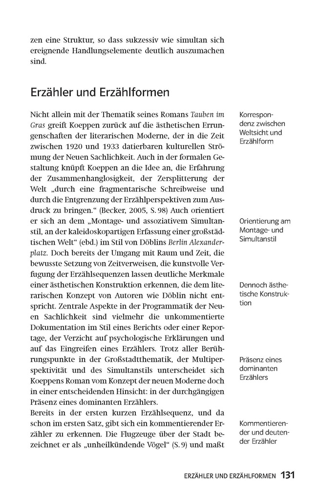 Weitere Ansicht: Lektürehilfen Wolfgang Koeppen "Tauben im Gras" | Hanns-Peter Reisner