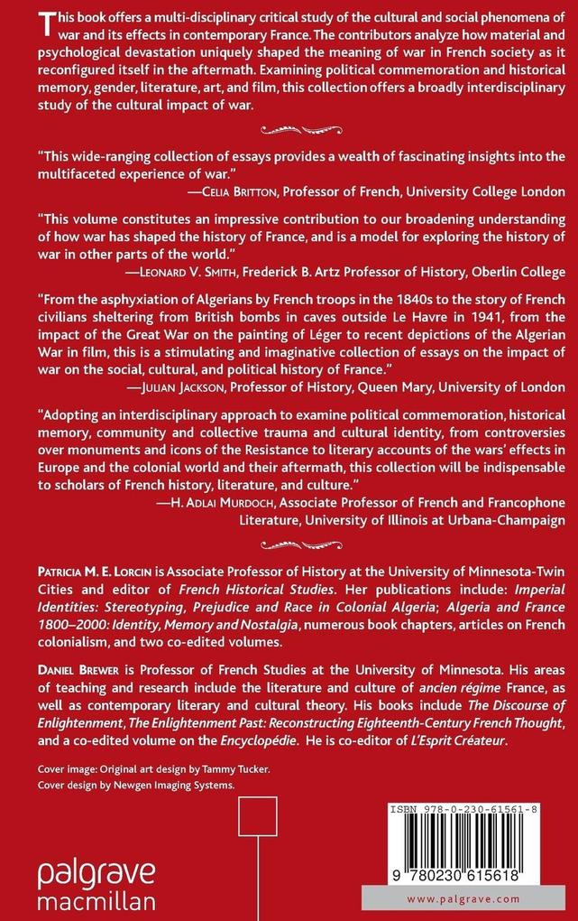 Weitere Ansicht: France and Its Spaces of War