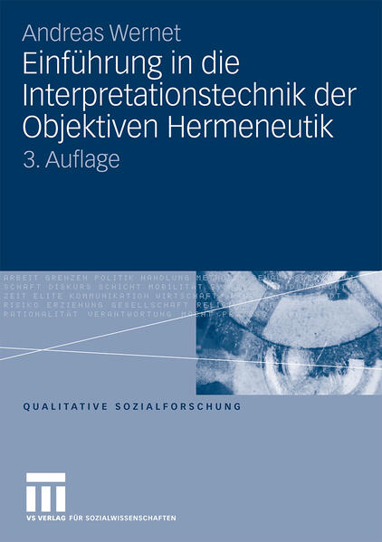 Produktbild: Einführung in die Interpretationstechnik der Objektiven Hermeneutik | Andreas Wernet